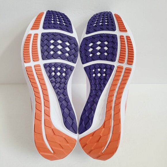 NEW Nike Air Zoom Pegasus 40 Clemson Tigers Shoes DZ5966-100 Size 10 White Oran - Picture 6 of 7
